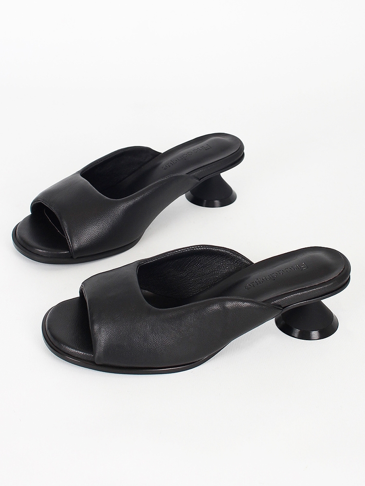 Uhjeo ourglass heel slippers_black