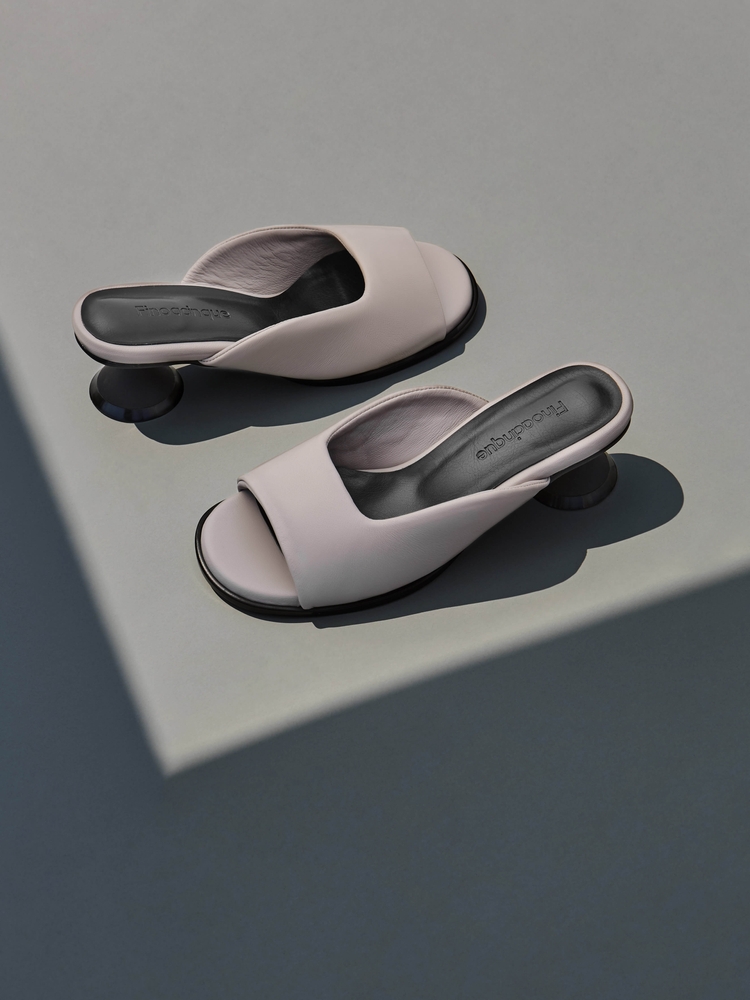 Uhjeo ourglass heel slippers_light gray