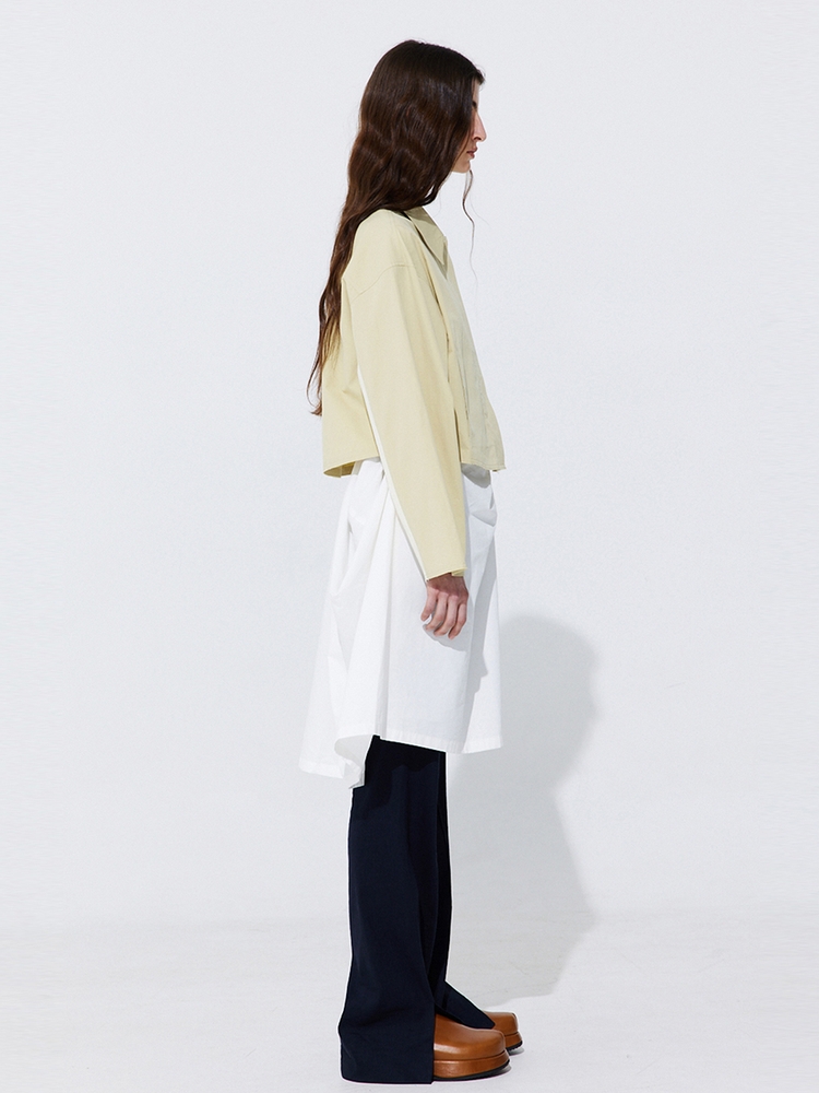 Raw-cut Cotton Jumper_Olive