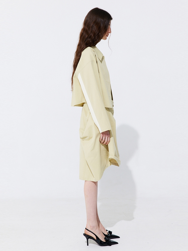 Raw-cut Cotton Jumper_Olive