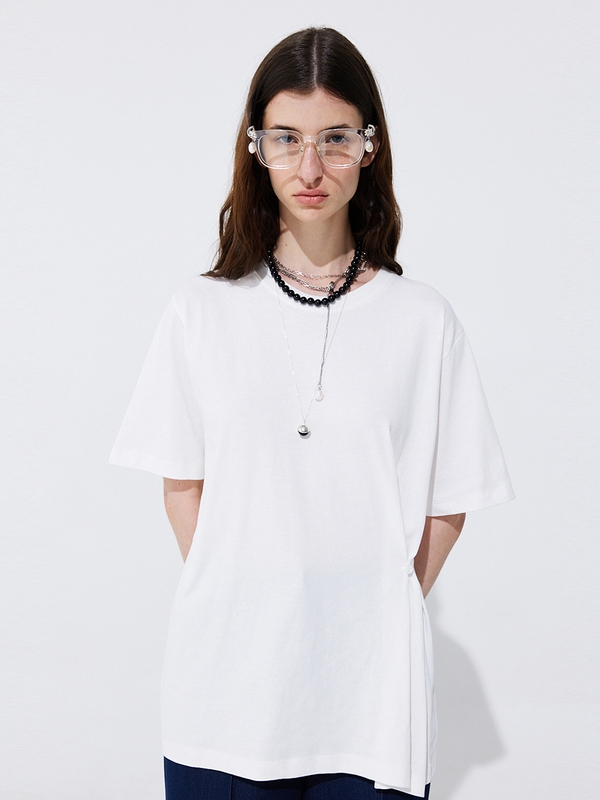 Button Line T-shirt_White