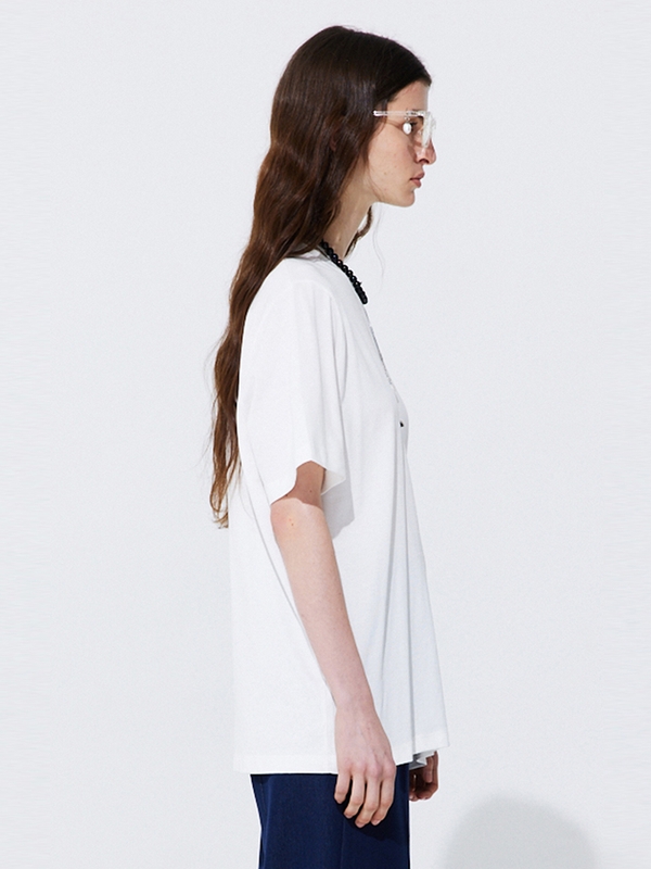 Button Line T-shirt_White