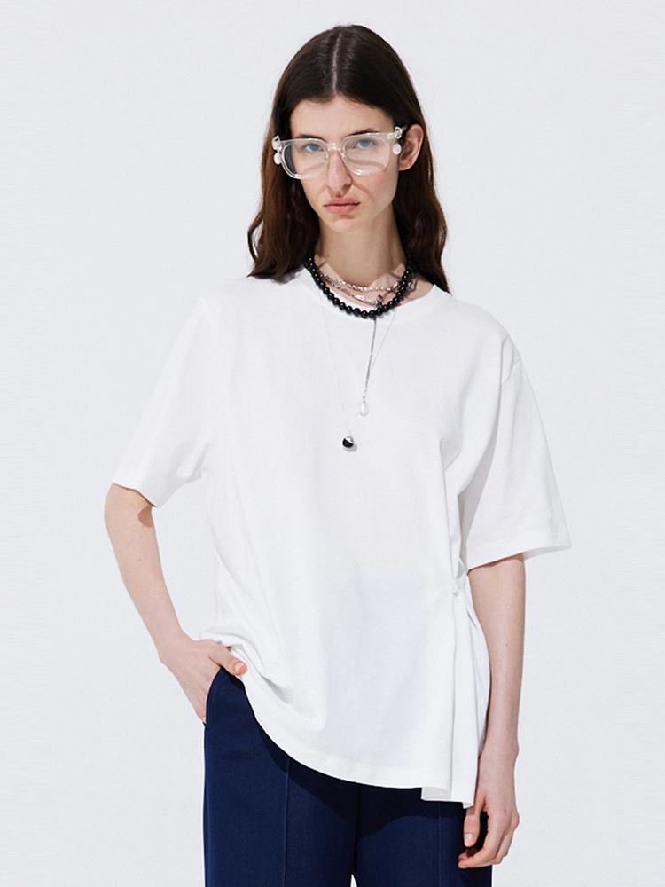 Button Line T-shirt_White