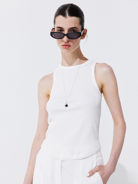 Back Cut-out Sleeveless_Ivory