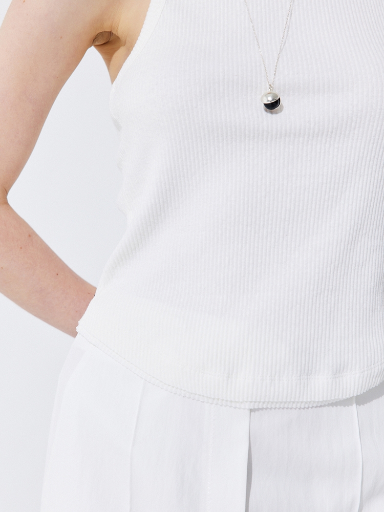 Back Cut-out Sleeveless_Ivory