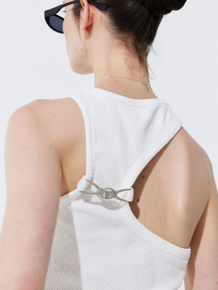 Back Cut-out Sleeveless_Ivory