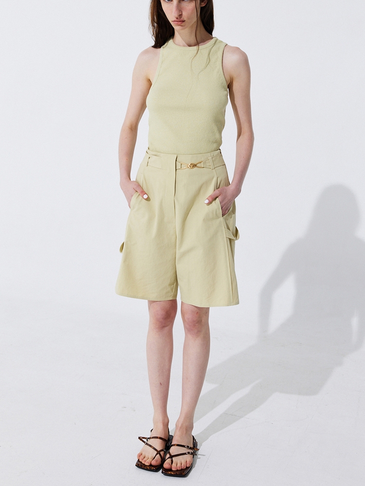 Back Cut-out Sleeveless_Light Green