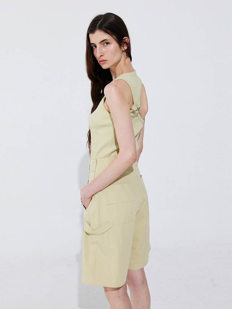 Back Cut-out Sleeveless_Light Green