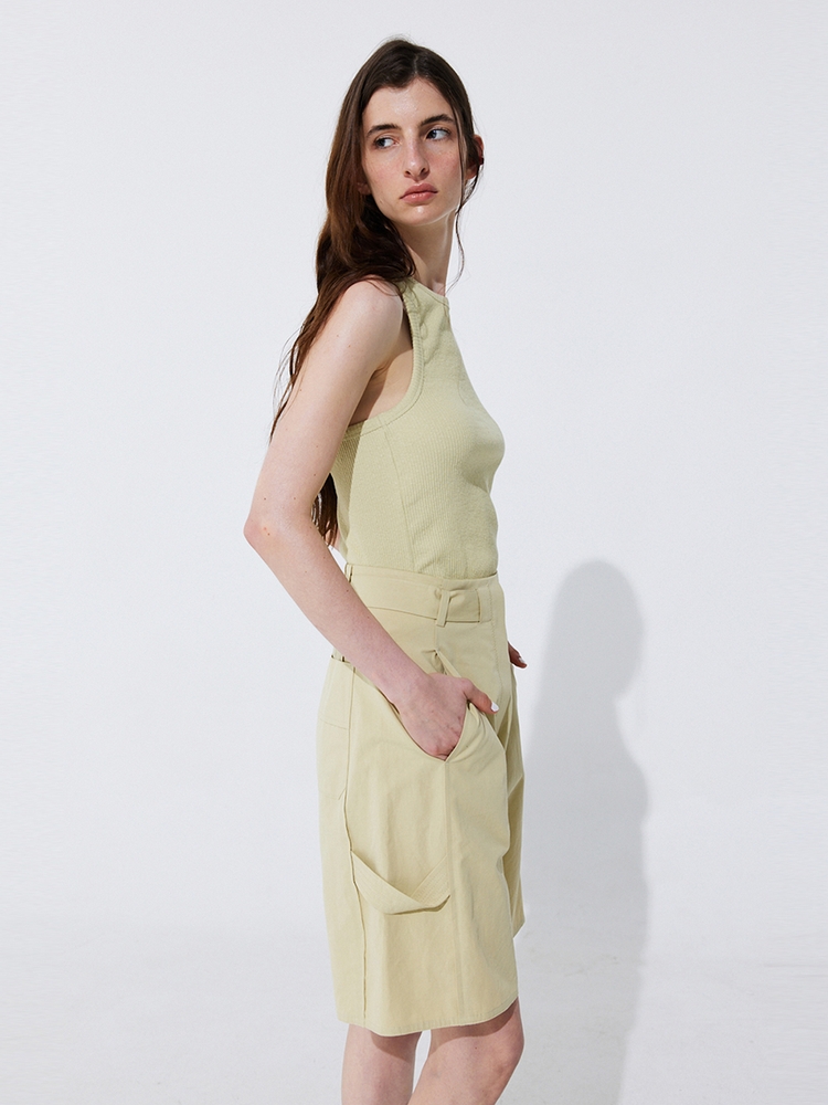 Back Cut-out Sleeveless_Light Green