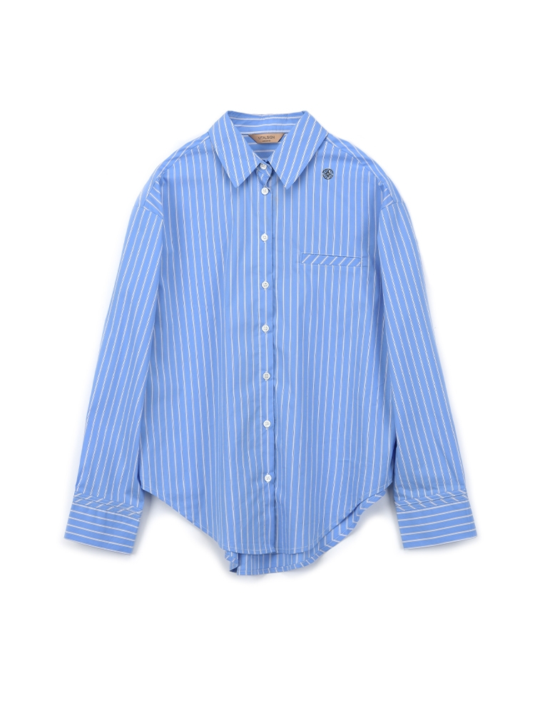 [LINE] Oversized Stripe Shirt