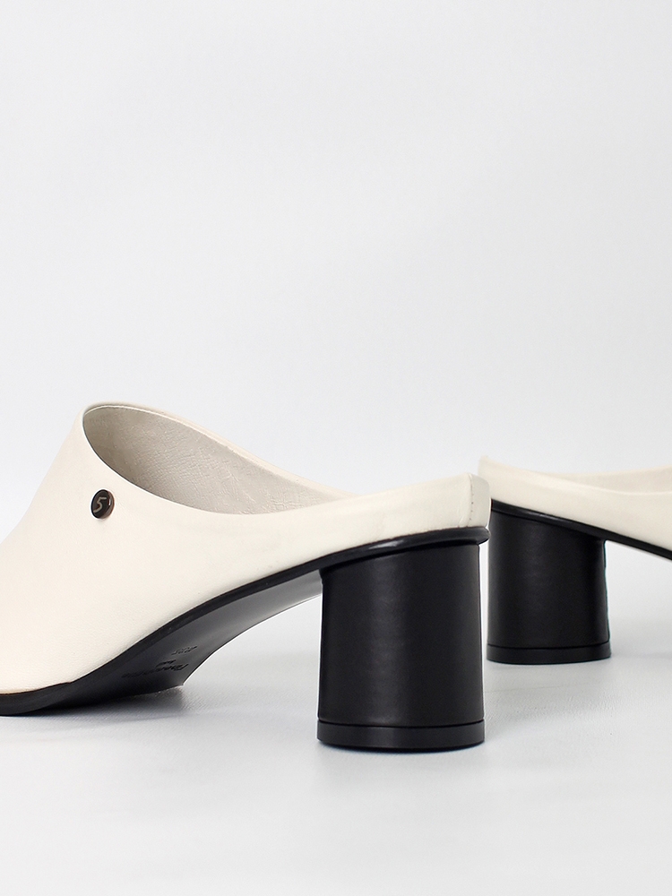 Kkulao round middle mules_ivory