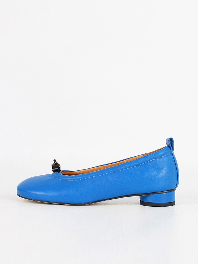 Ngela round toe stopper flatshoes_blue