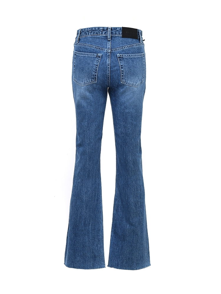 USA HIGH RISE BOOTS CUT JEANS BLUE