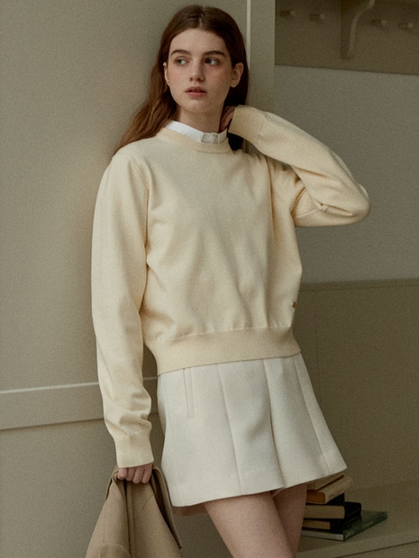 Basic round knit_Ivory