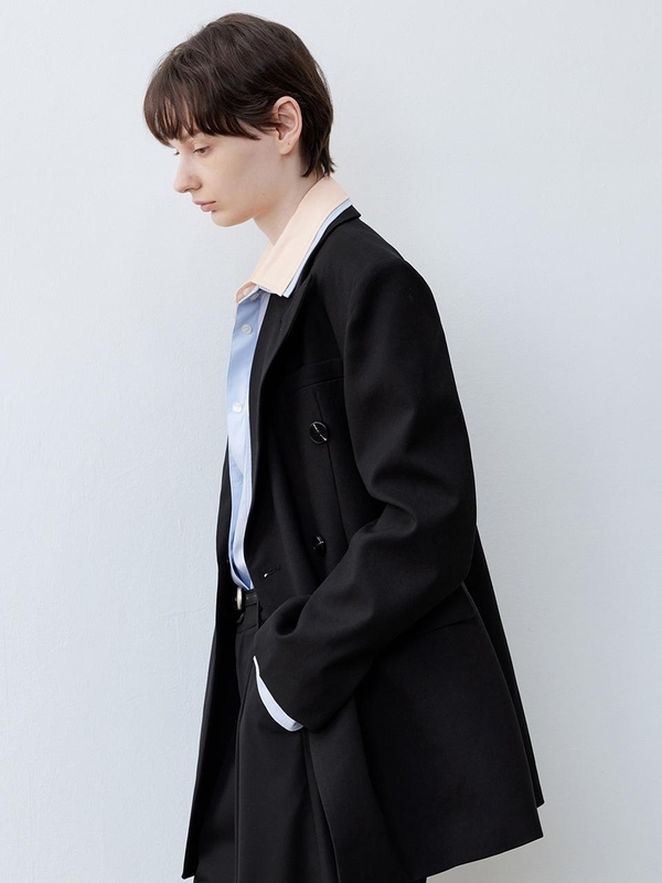 TG_Simple black double blazer