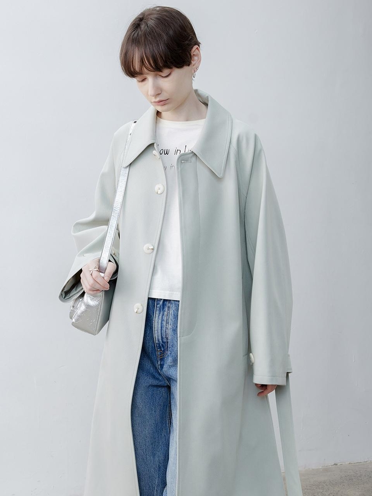 TG_Classic belted windbreaker coat_MINT