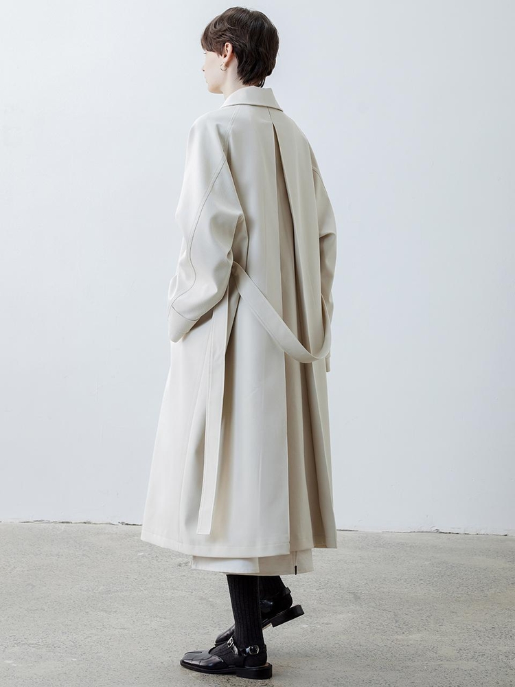 TG_Classic belted windbreaker coat_IVORY