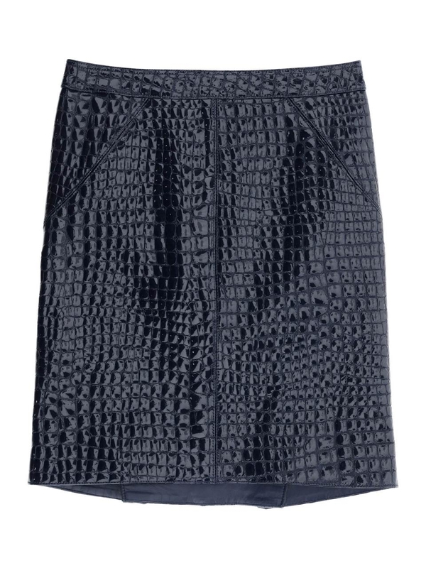 톰 포드 SS24 Tom ford goat leather crocodile effect skirt GCL871 LEX306