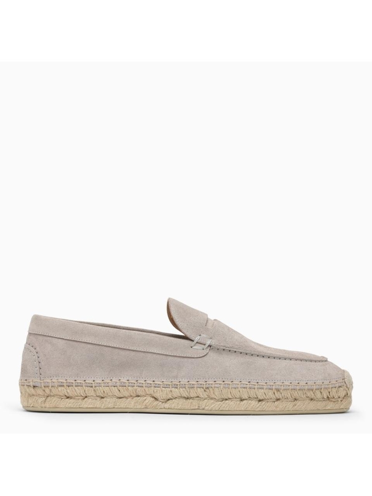 크리스티안 루부탱 SS24 Christian Louboutin Goose-coloured suede espadrilles 1240942LE