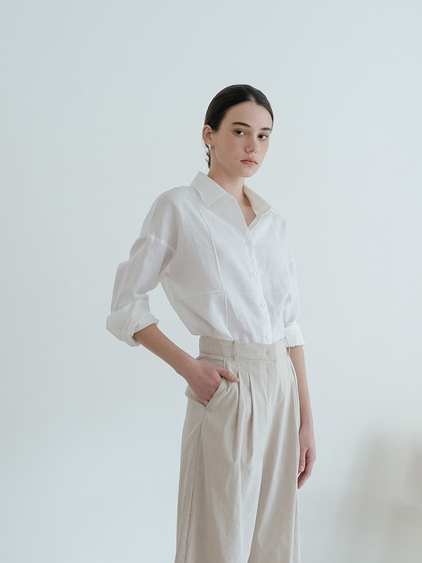 Linen White Stitch Shirt