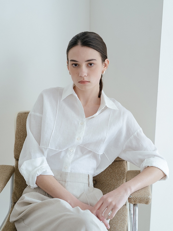 Linen White Stitch Shirt