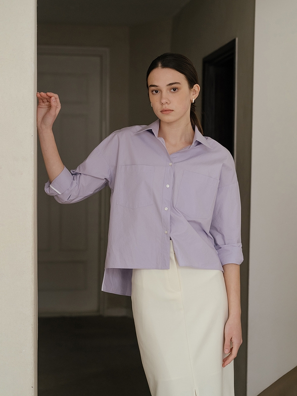 Lavender Cropped Shirt