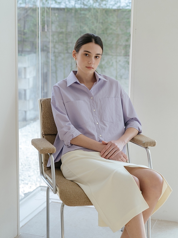 Lavender Cropped Shirt