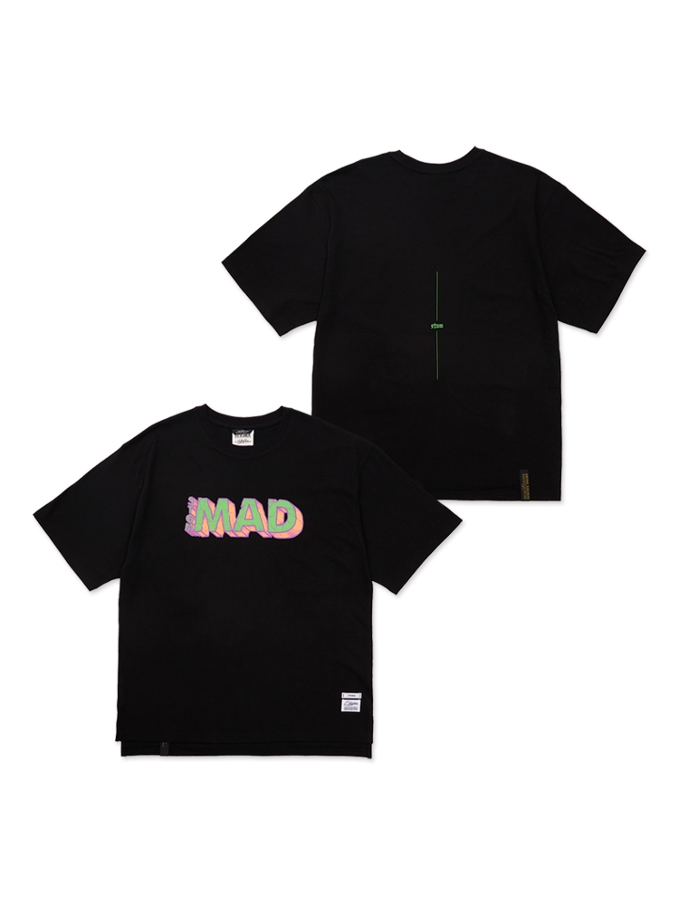 Mad Oversized Short Sleeves T-Shirts Black