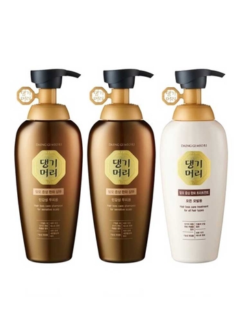 [댕기머리] 구절초 샴푸 400ml 2개 + 한방약초 트리트먼트 400ml 1개