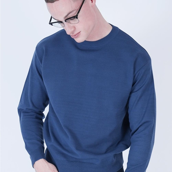 Heavy Basic Round Knit (Navy)