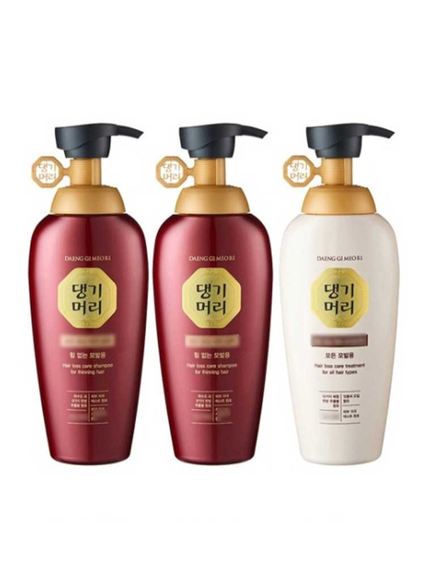 [댕기머리] 하수오 샴푸 400ml 2개 + 한방약초 트리트먼트 400ml 1개