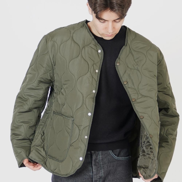 Quilting Light Up Down Jacket (Khaki)