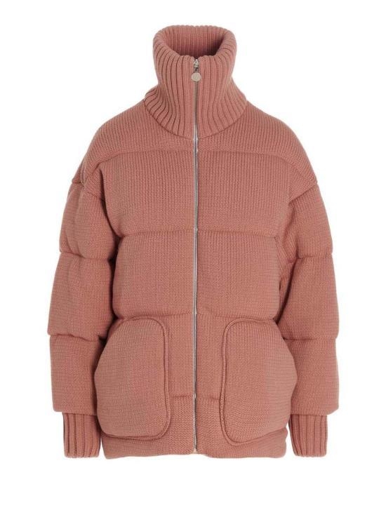 [해외배송] 22FW 옌키옌키 패딩 KNITTEDMICHLINROPECOTTONROPEPEACH PINK