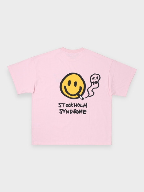 OVERSIZE FIT SMOKER TEE - PINK