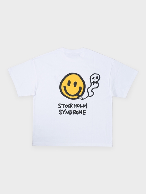 OVERSIZE FIT SMOKER TEE - WHITE