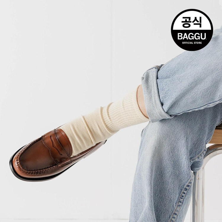 BAGGU 바쿠 골지 양말 에크루 스몰