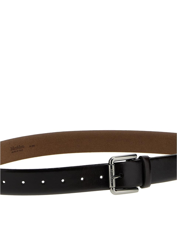 막스마라 SS24 Buffered leather belt WETLEATHER35002