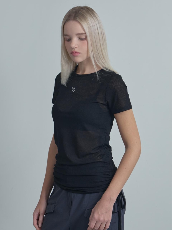 SeeThrough String T-Shirt-Black