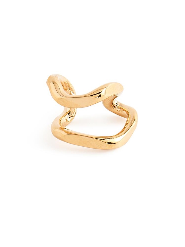 HUSTAD 190 Mirror Gold Earcuff_ 925 실버 / 14k 골드 미러 이어커프