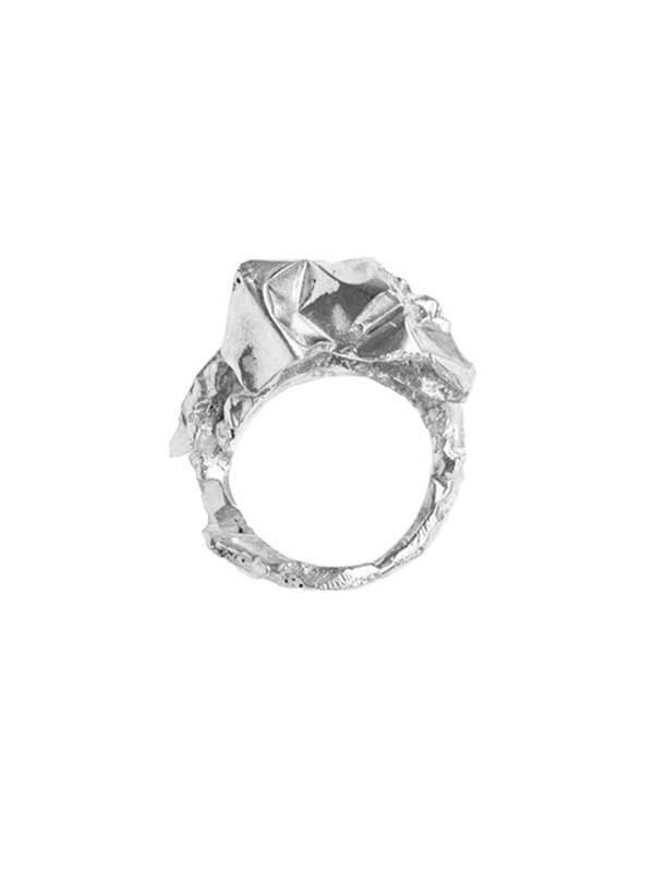 HUSTAD 127 PAPER RAP SILVER RING_휴스타드 925 실버 페이퍼 링