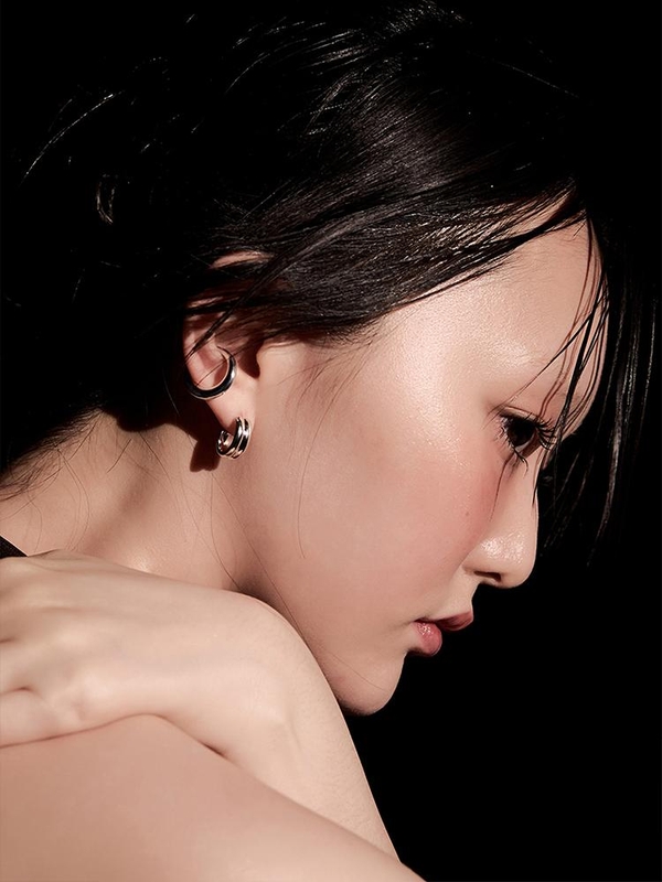 HUSTAD 204 Gold Basic Earcuff_925 실버 / 14K 골드 라운드 베이직 이어커프