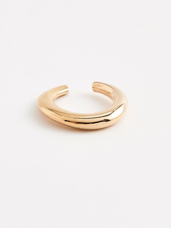 HUSTAD 204 Gold Basic Earcuff_925 실버 / 14K 골드 라운드 베이직 이어커프