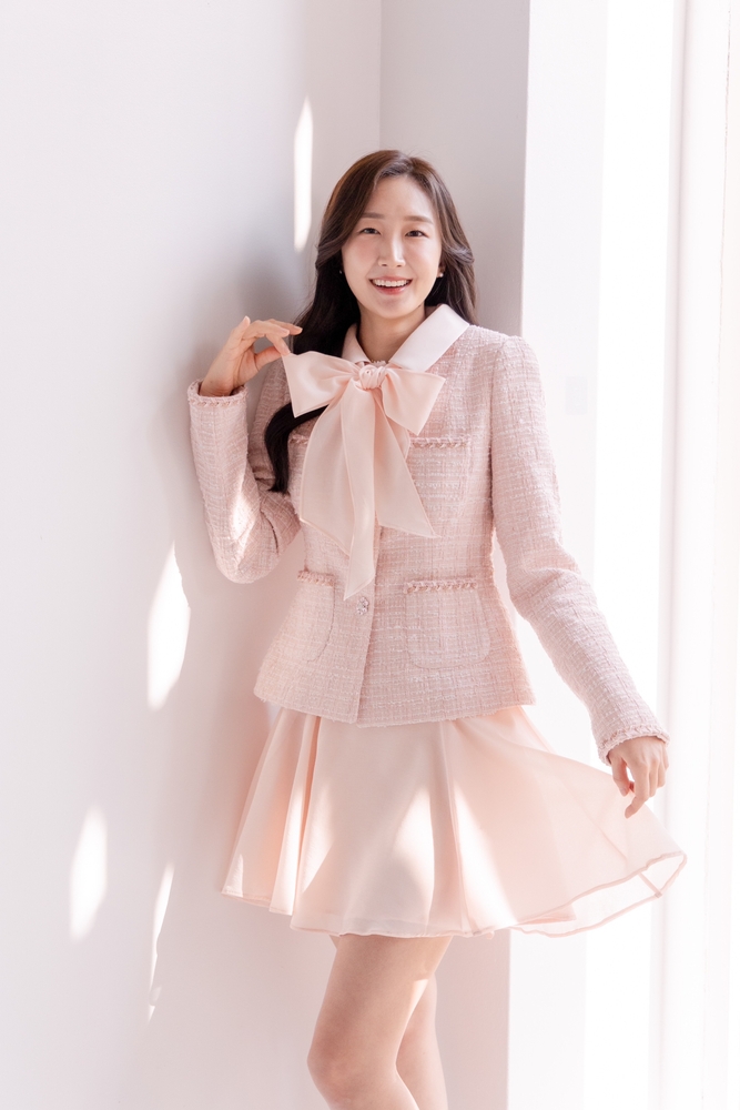 [밤비걸♥] Chiffon-Set Tweed Jacket / Pink(2color)