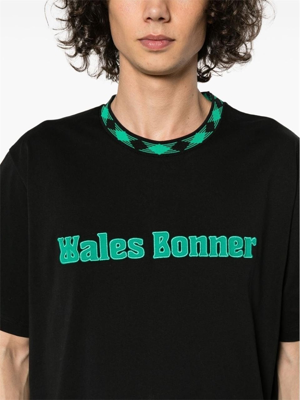 웨일스 보너 SS24 WALES BONNER T-shirts and Polos Black MS24JE16JE01900