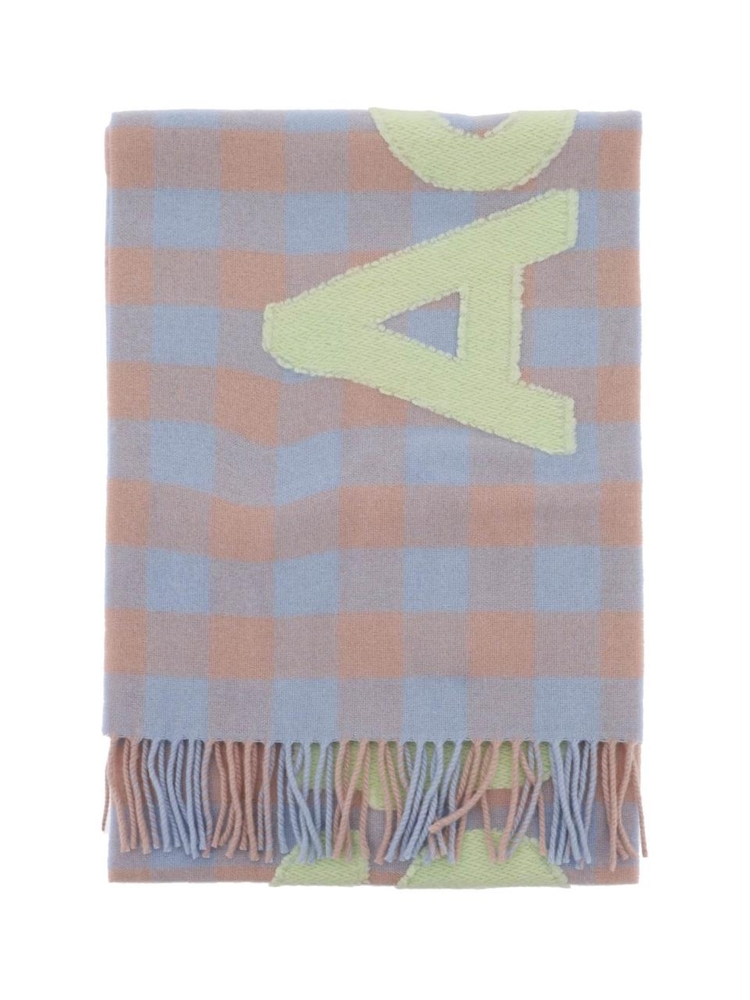 아크네 스튜디오 SS24 Acne studios checked scarf with logo pattern CA0262