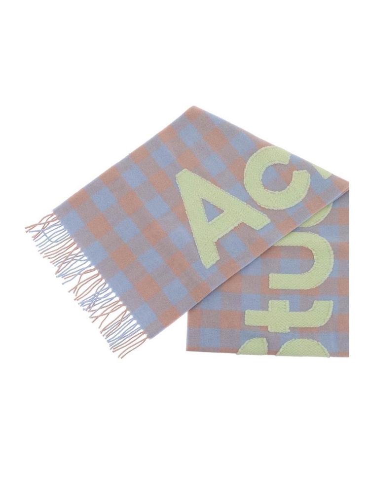 아크네 스튜디오 SS24 Acne studios checked scarf with logo pattern CA0262