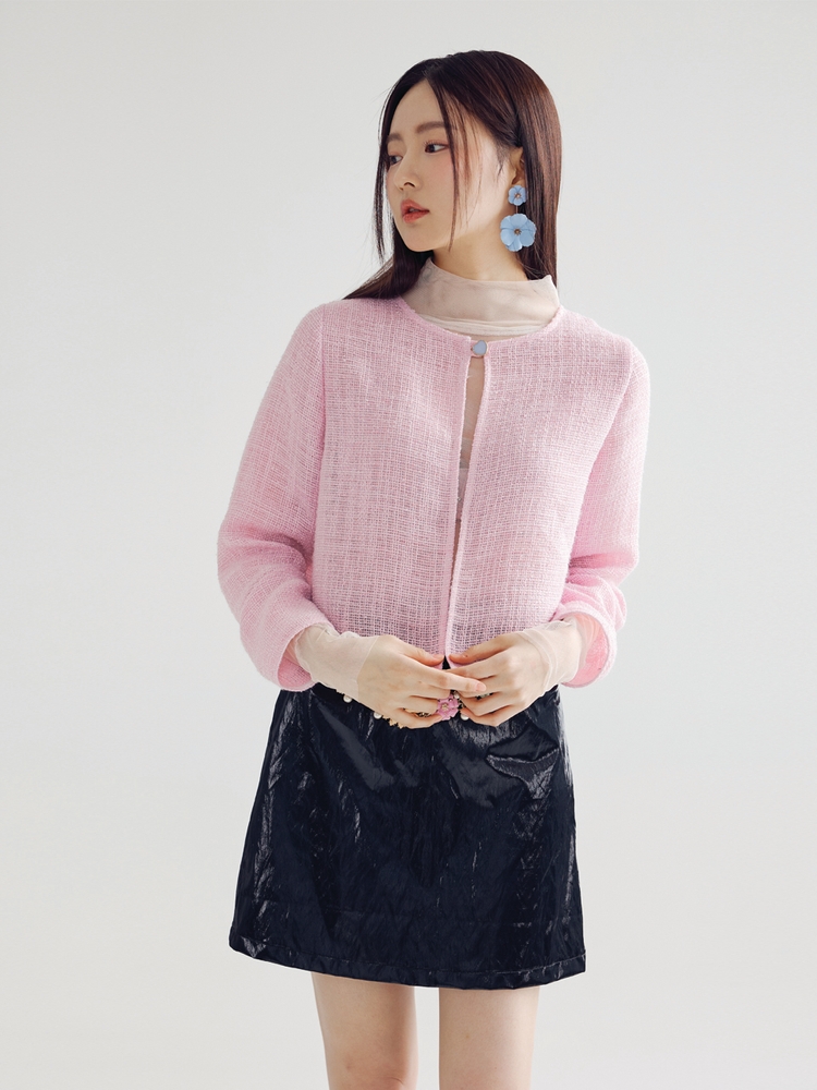 TWEED JACKET  _ PINK