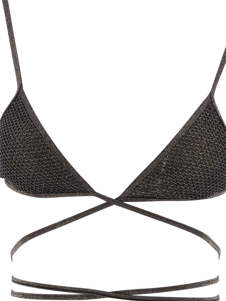 팜 엔젤스 SS24 Criss Cross lurex bikini top PWFH011S24FAB0011076