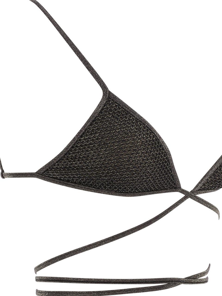 팜 엔젤스 SS24 Criss Cross lurex bikini top PWFH011S24FAB0011076