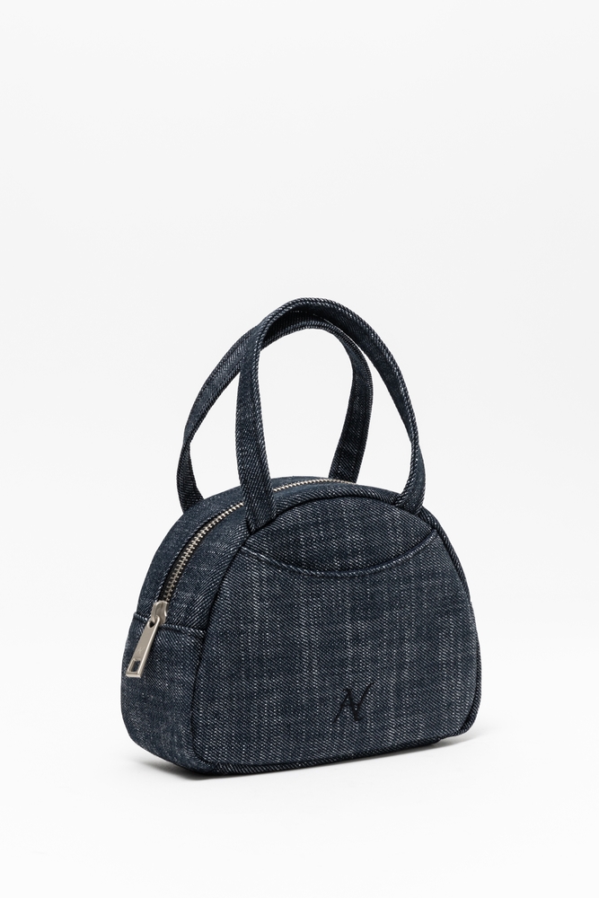 half mini tote bag (denim)